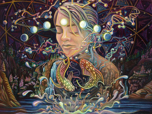 Full Moon Meditation art by Ashely Josephine Foreman called Water is Life