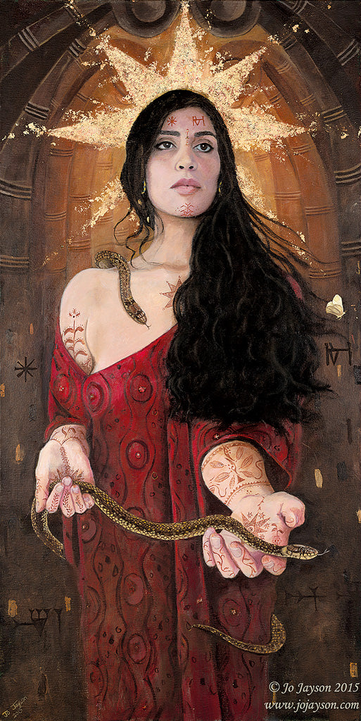 Sagittarius zodiac sign art woman with snake