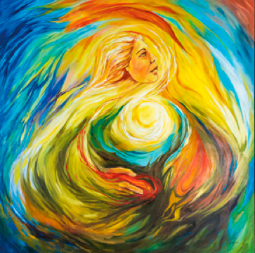 Joan Zehnder Art Creative Rainbow Light Energy Goddess