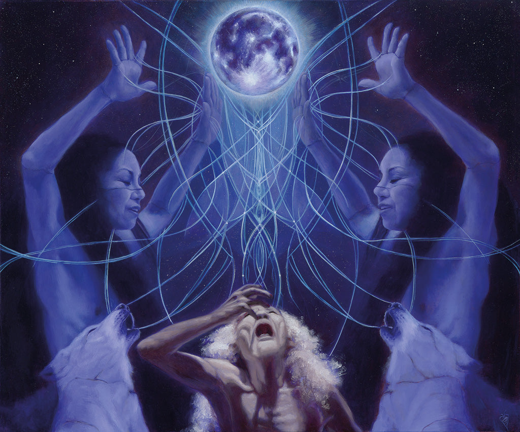 Moon Woman art by Viandara: Celebrate the Moon Void of Course with ecstatic dance! 