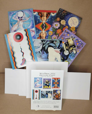 Pagan gift set with moon datebook and greeting cards
