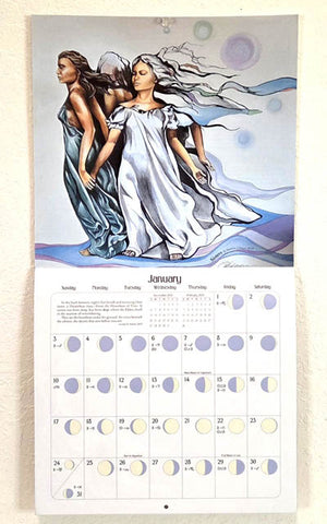 beautiful moon calendar to hang on your wall with art