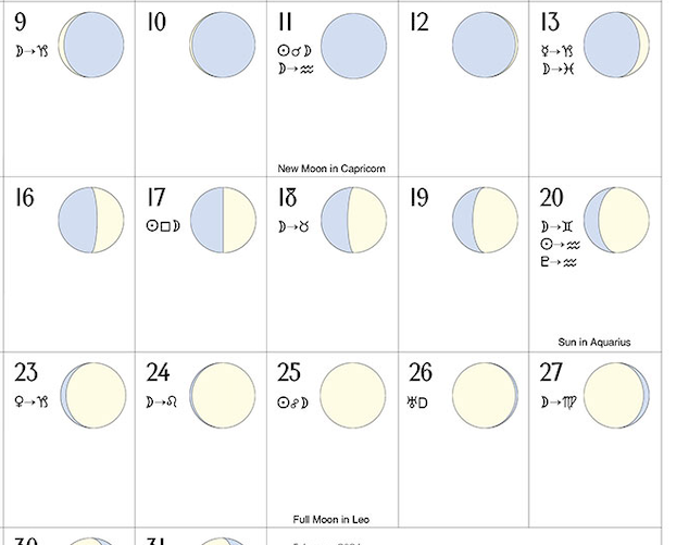 We'Moon on the Wall—Astrological and Moon Phase Calendar we-moon-on-the-wall-astrological-and-moon-phase-calendar