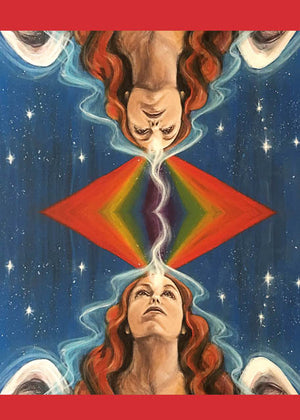 Gemini twins greeting card blank inside