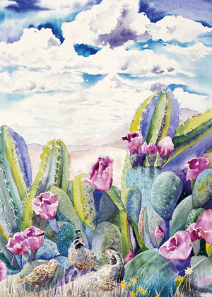 Desert flower greeting card