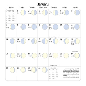 A calendar to tell you what phase the moon is in