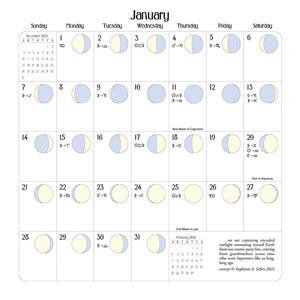 moon phase calendar with zodiac signs