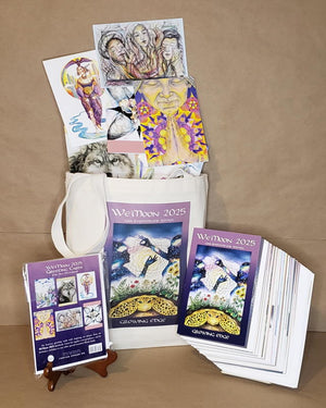 2025 Essentials a Go-Go Gift Bundle: Your favorite astrological datebook and a beautiful set of greeting cards, all in a pretty tote bag!