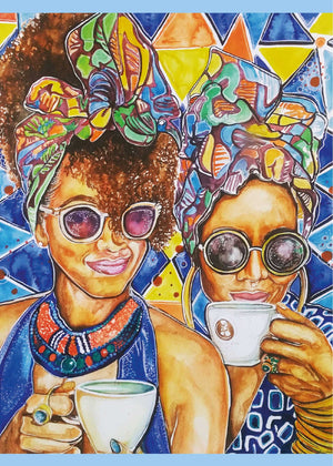 Friendship greeting card, visionary art by women